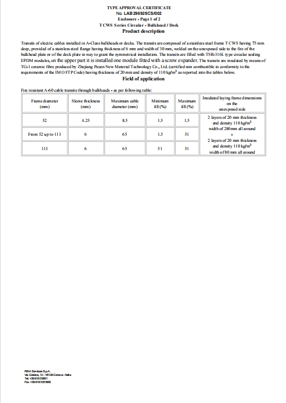 Maritime Certification - RINA Certification