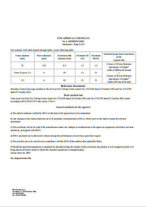 Maritime Certification - RINA Certification