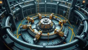 10⁶ Gy radiation- resistant PEEK cables within the containment structure of K1-class nuclear reactors.